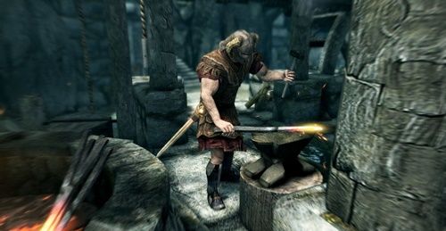 Levelling the smithing in Skyrim